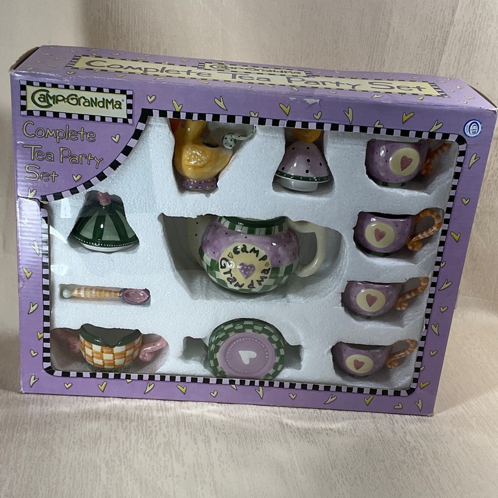 Camp Grandma Ceramic Tea Party Set - New